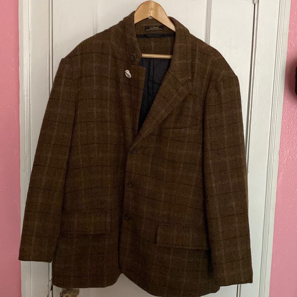 L.L. Bean 100% Shetland wool Vintage Coat